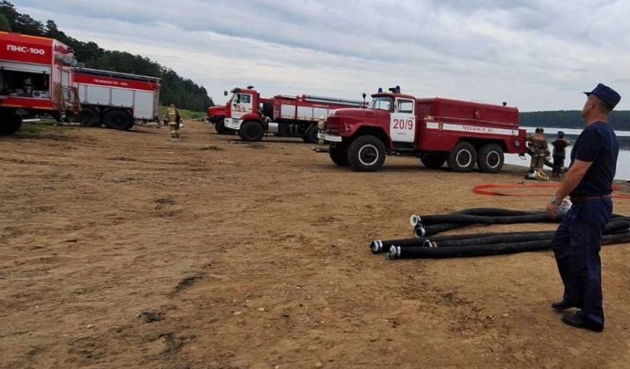 В полевских лесах прошли учения по борьбе с лесными пожарами