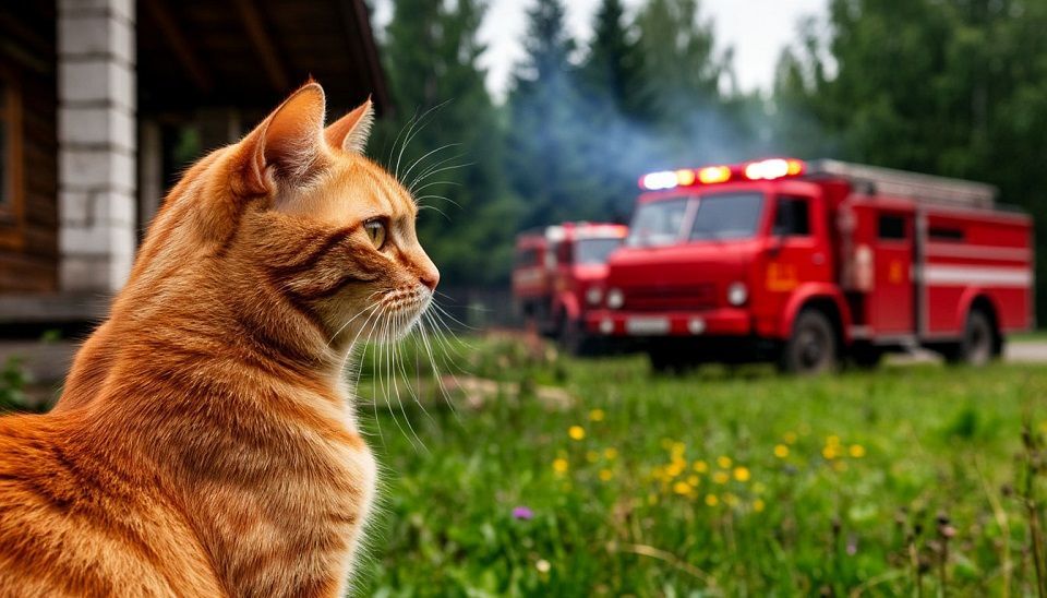 В субботнем пожаре в Зеленом Логу пострадали два человека